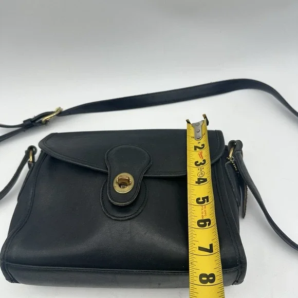 Vintage‎ Coach Devon Crossbody Bag Black Leather Handbag No 0255 235 - Picture 7 of 15